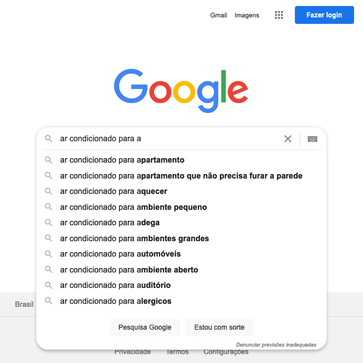 O mesmo mecanismo que você já usa todo dia na barra de busca.
